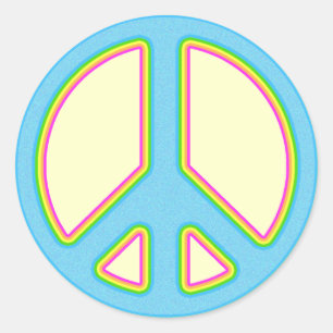 Colourful Peace Sign Sticker