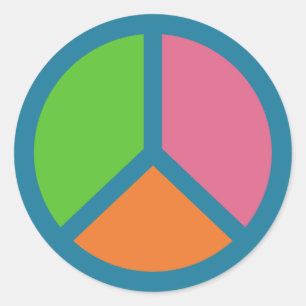 Colourful Peace Sign stickers