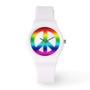 Colourful Peace Sign Watch