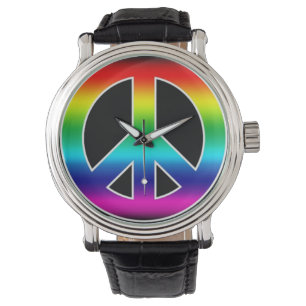 Colourful Peace Sign Watch