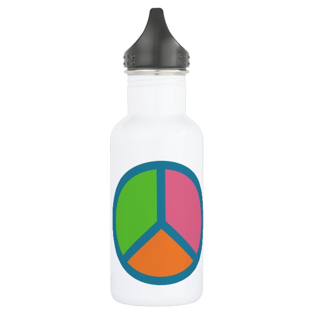 Colourful Peace Sign water bottles (Left)