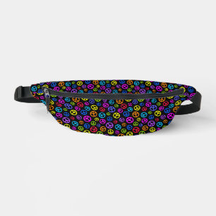 Colourful Peace Symbol Pattern Bum Bags