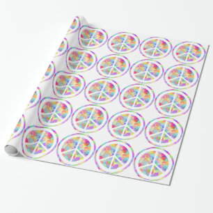 Colourful Peace Symbol Wrapping Paper