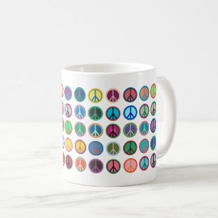 Colourful Peace Symbols Coffee Mug