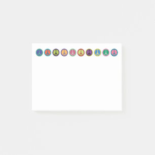 Colourful Peace Symbols Post-it Notes