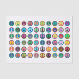 Colourful Peace Symbols Tissue Paper