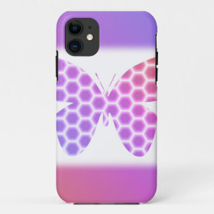 Colourful Peach Pink Purple Geometric Butterfly Ar Case-Mate iPhone Case