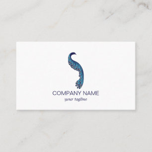 Colourful Peacock Beautiful Modern Business Card