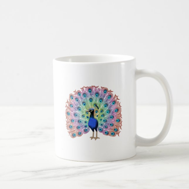 Colourful Peacock Coffee Mug (Right)