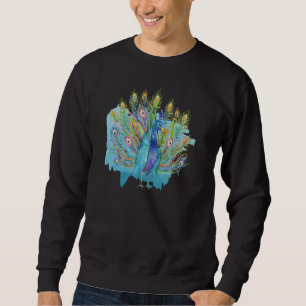 Colourful Peacock Cute Birds Animal Graphic Sweatshirt