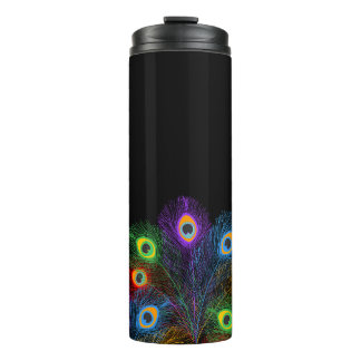 Colourful Peacock fathers Thermal Tumbler
