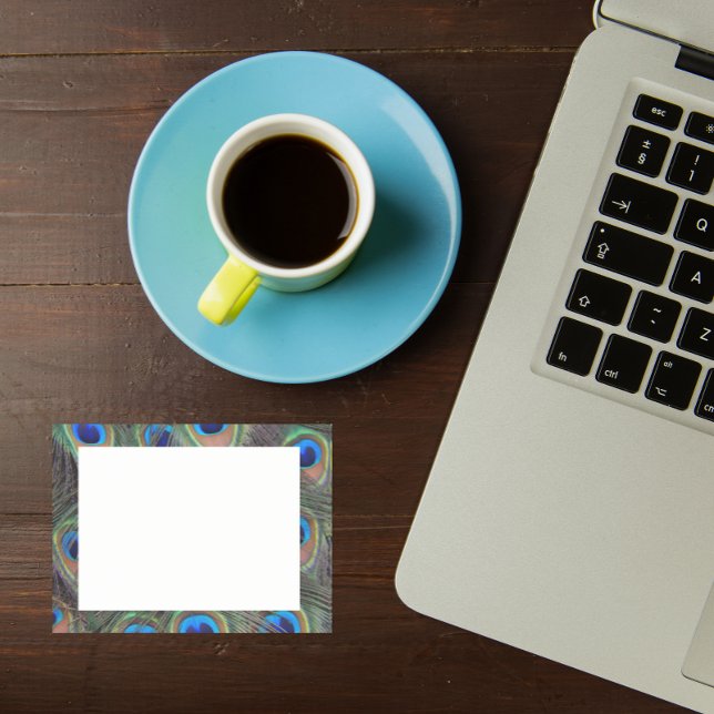 Colourful Peacock Feather Eyespot Pattern Post-it Notes (In Situ)