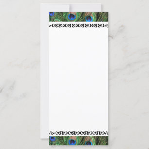 Colourful Peacock Feather Wedding Table Numbers