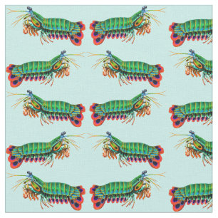 Colourful Peacock Mantis Shrimp Fabric