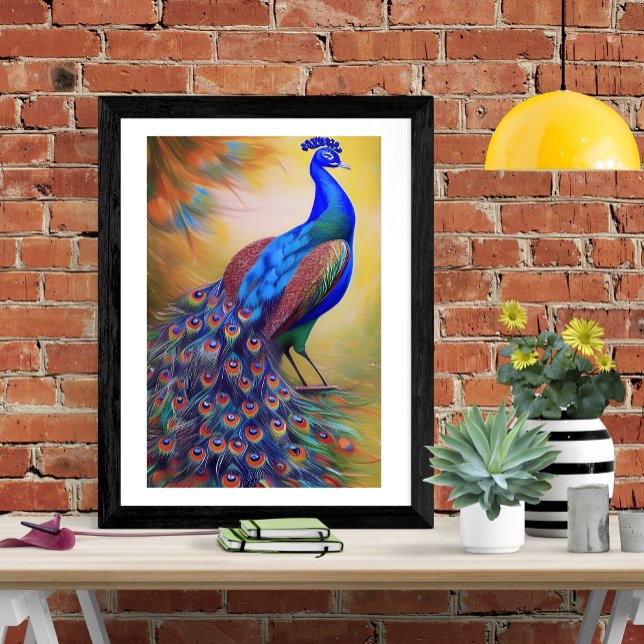 Colourful Peacock Poster (Creator Uploaded)
