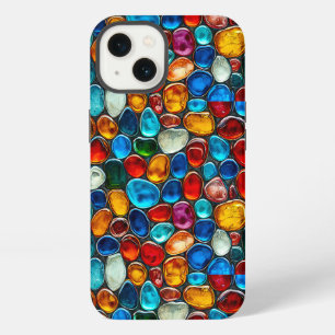 Colourful Pebble Texture for Stylish Look iPhone 13 Case