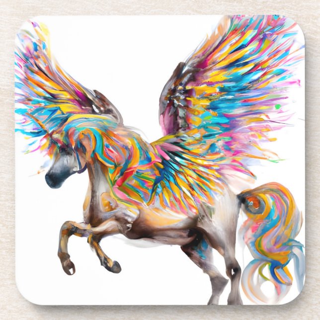 Colourful Pegasus Coaster (Front)