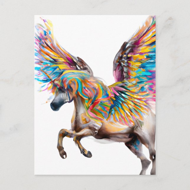 Colourful Pegasus Postcard (Front)