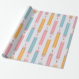 Colourful Pencil Pattern Wrapping Paper