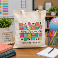 Colourful Pencil Teacher Name Classroom