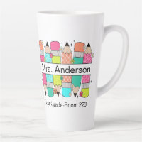 Colourful Pencil Teacher Name 