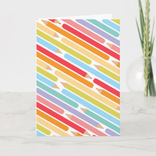 Colourful Pencils Teacher Appreciation Thank You Card