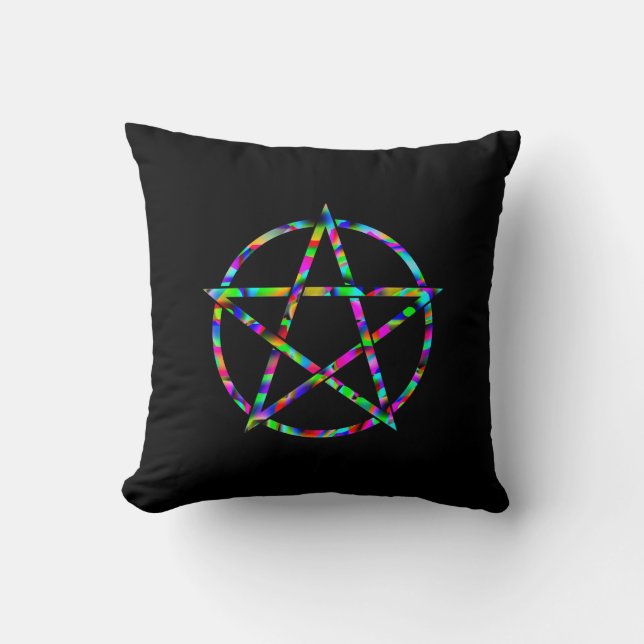 Colourful Pentagram Cushion (Front)