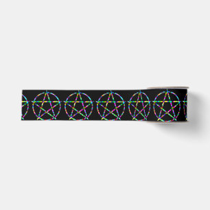 Colourful Pentagram Grosgrain Ribbon