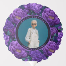 Colourful Peonies Birthday Balloon For Party Mood