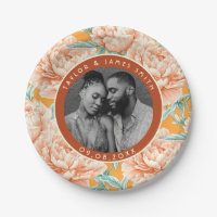 Colourful Peonies Plates For Backyard Wedding Part