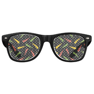 Colourful Peppers Pattern Retro Sunglasses
