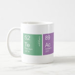 Colourful Periodic Table Science Teacher Coffee Mug<br><div class="desc">This colourful mug is the perfect gift for the science teacher in your life! The elements Tellurium,  Actinium,  Hydrogen,  and Erbium come together to spell 'teacher' so your science teacher can show off their passion in style.</div>