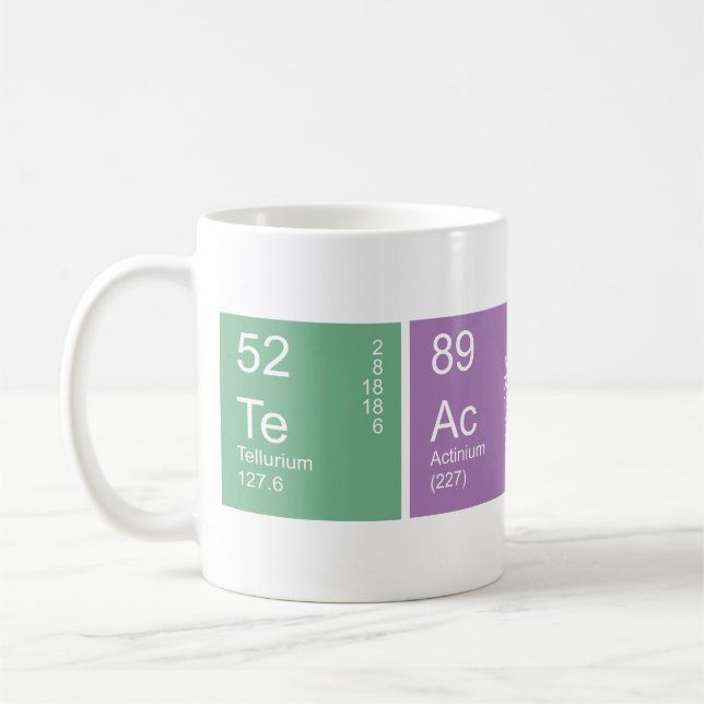 Colourful Periodic Table Science Teacher Coffee Mug (Left)