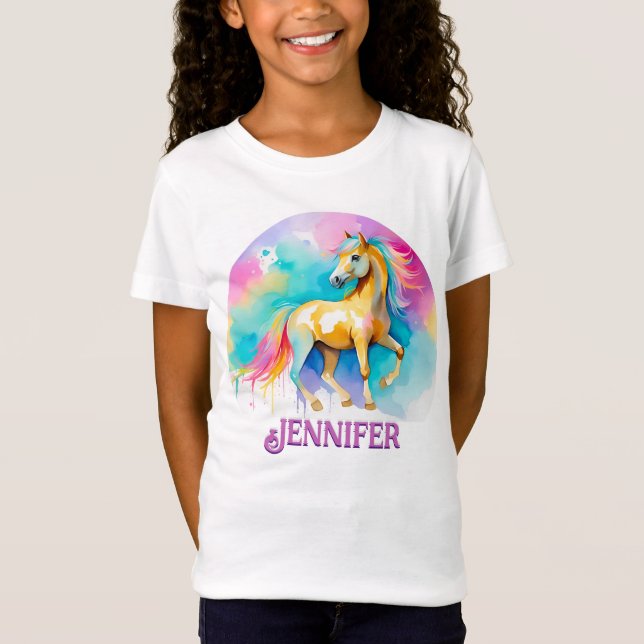 Colourful Personaized Spirit Pony 13 Kid's T-Shirt (Front)