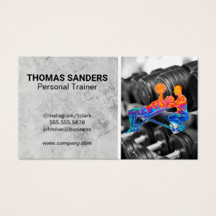 Colourful Personal Trainer Logo Dumbbells