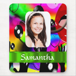 Colourful personalised abstract photo template mouse pad