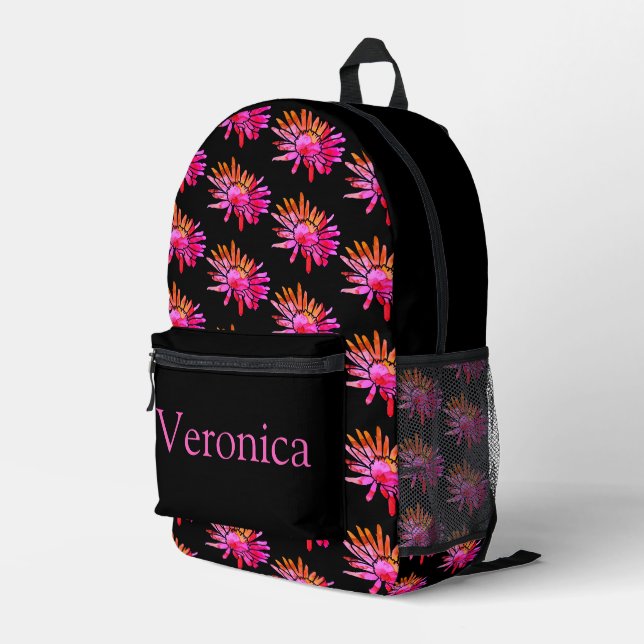 Colourful personalised backpack, kids cute printed backpack (Back Corner Right)