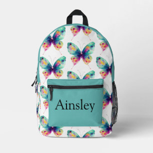 Colourful personalised backpack, kids cute printed backpack