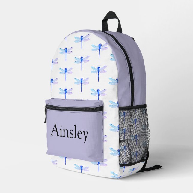 Colourful personalised backpack, kids cute printed backpack (Back Corner Right)
