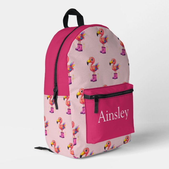 Colourful personalised backpack, kids cute printed backpack (Back Corner Left)