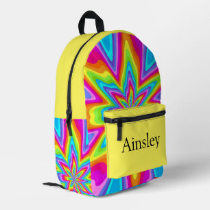Colourful personalised backpack, kids cute printed backpack