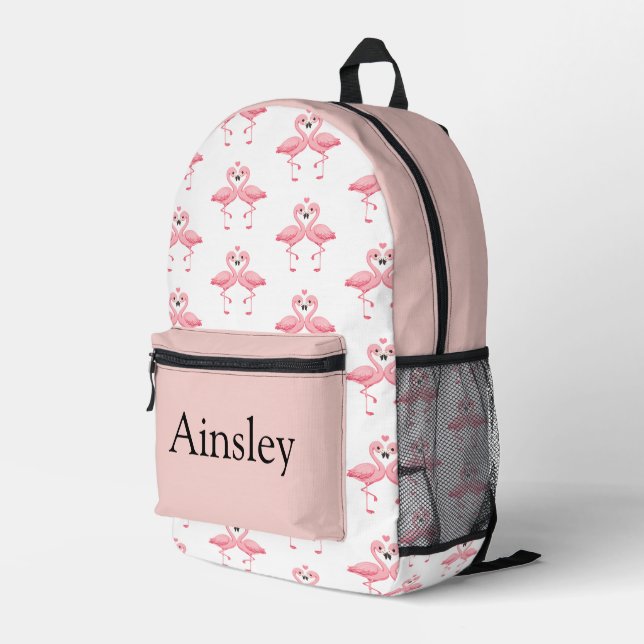 Colourful personalised backpack, kids cute printed backpack (Back Corner Right)