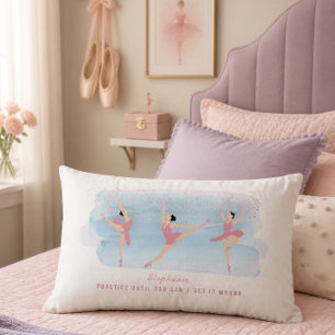 Colourful Personalised Ballet Practice Lumbar Cushion