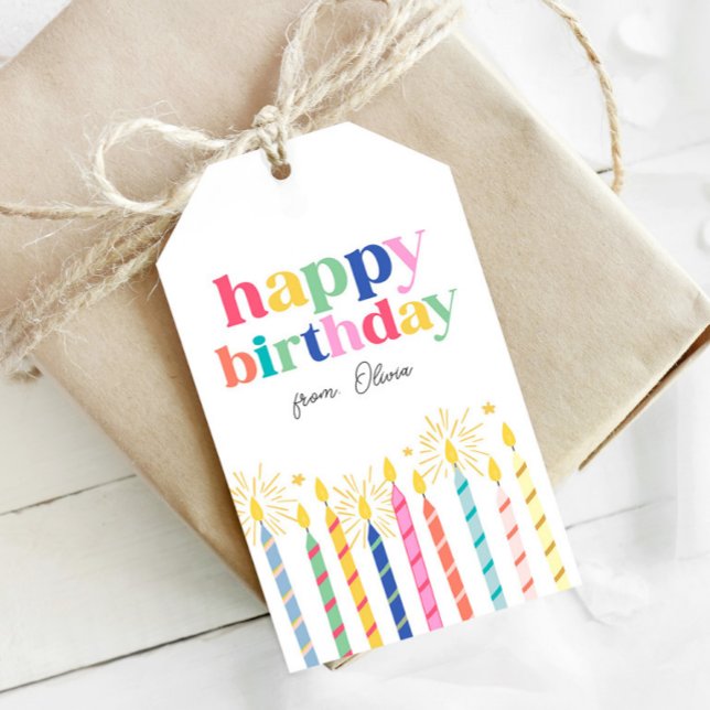 Colourful Personalised Birthday Gift Tag (Creator Uploaded)