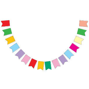 Colourful Personalised Christmas decorations Flags