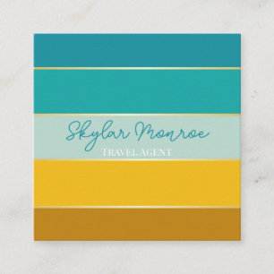 Colourful Personalised Colorblock Business Card