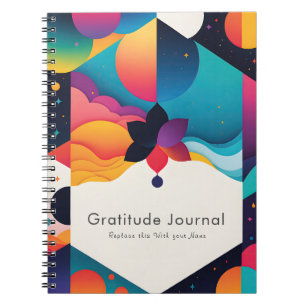 Colourful Personalised Gratitude  Journal