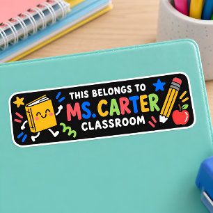 Colourful Personalised Teacher Classroom