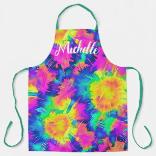 Colourful Personalised Tie Dye Apron