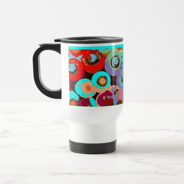 Colourful Personalised Travel Mug (Left)